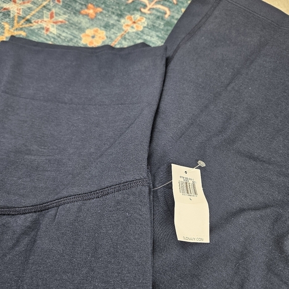 Old Navy Maternity Rollover Waist PowerChill Wideleg Pants In the Navy Large NWT - Picture 5 of 9